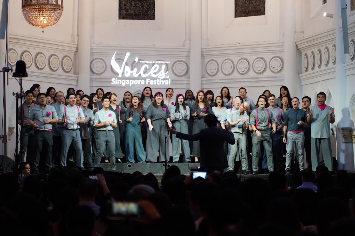 Voices of Singapore singers performing at SOTA Concert Hall