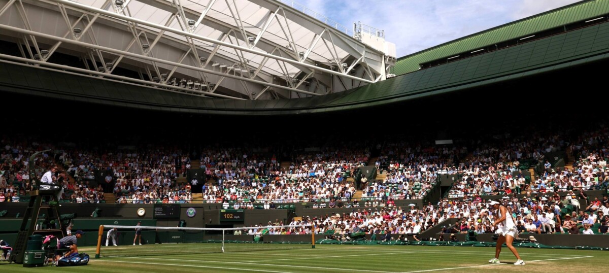 Inside Wimbledon Centre Court at the All England Club
