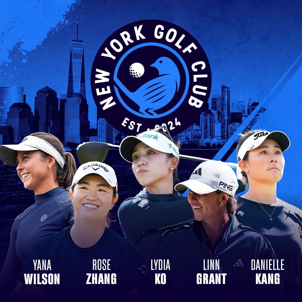 The New York Golf Club roster, led by LPGA Hall of Famer Lydia Ko