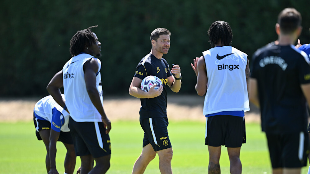 Xabi Alonso speaks to media as Chelsea manager